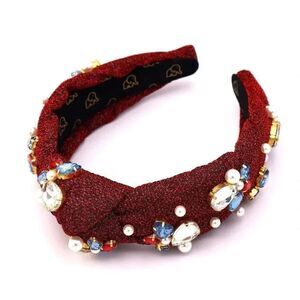 Americana Headband - Crystal Headband in Sparkling Ruby Red